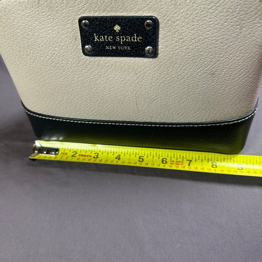 Kate Spade New York Berkeley Lane Hanna Cream Black Leather Crossbody Purse Bag‎ - Picture 8 of 16